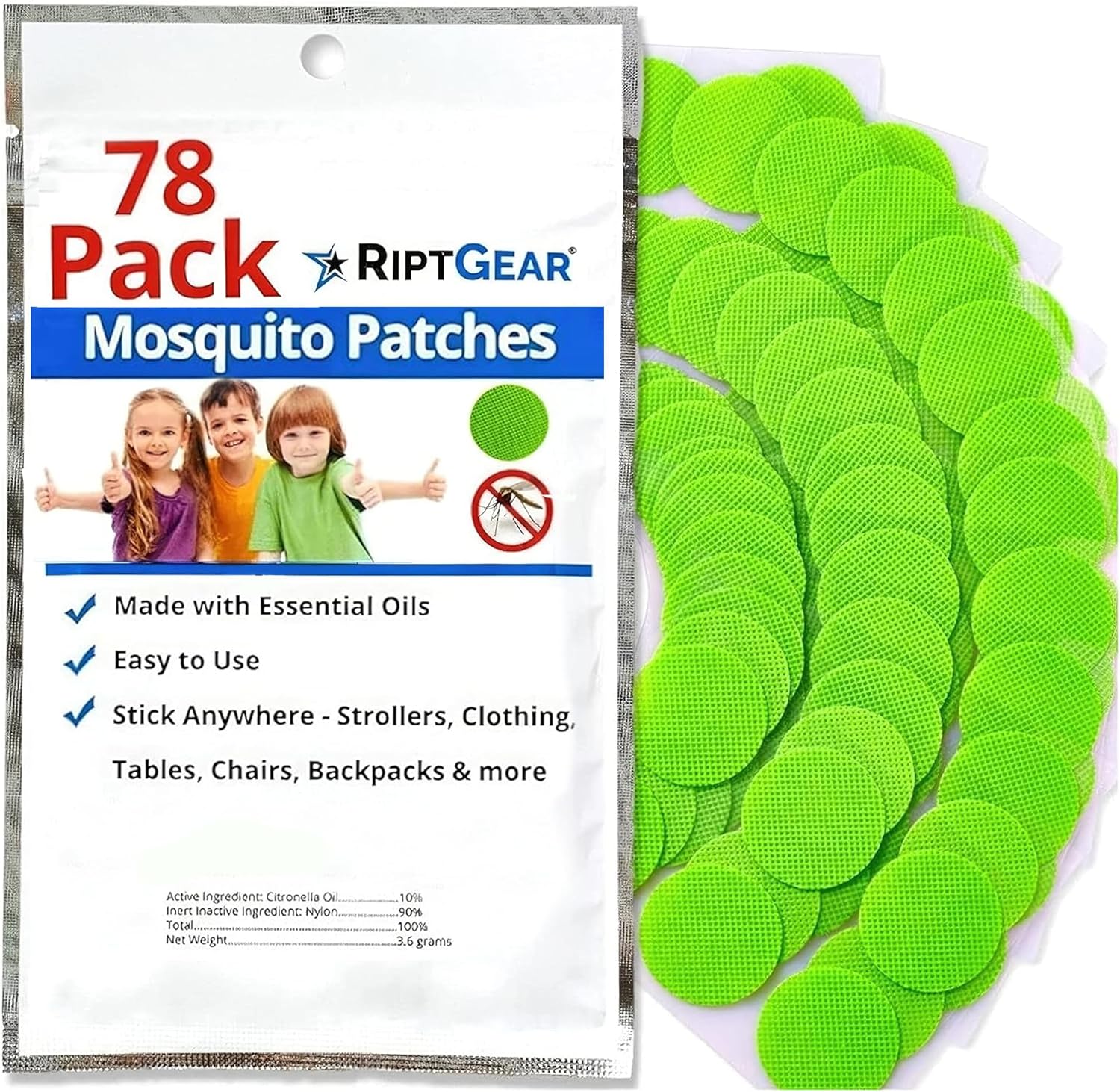 Natural Citronella Mosquito Patches